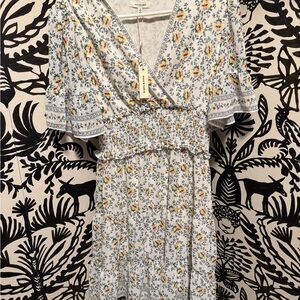 Max Studio Blue Floral Midi Dress